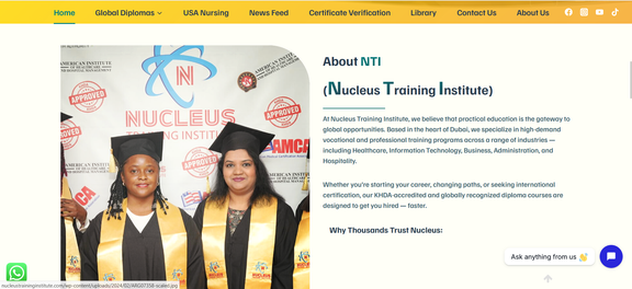 Nucleus Training Institute screenshot